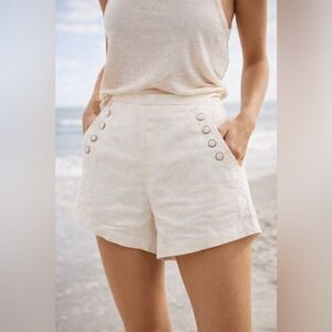Forever 21 White Linen Shorts
